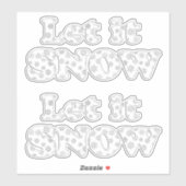 Sticker Word Art - Laisser neiger (Feuille)