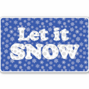 Sticker Word Art - Laisser neiger avec Arrière - plan neig