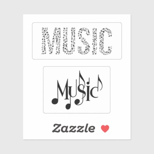 Sticker Word de musique (Feuille)