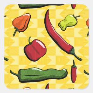 Sticker World of Chili Peppers