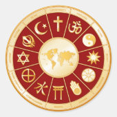 Sticker World of Faith Round (Devant)