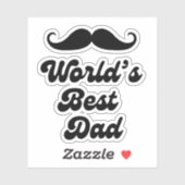 Sticker Worlds best papa, fête des pères rétro et élégante (Feuille)