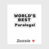 Sticker World's Best Paralegal (Feuille)