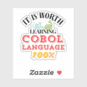 Sticker Worth Learning Cobol Programming Language (Feuille)