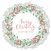 Sticker Wreath de Noël (Devant)
