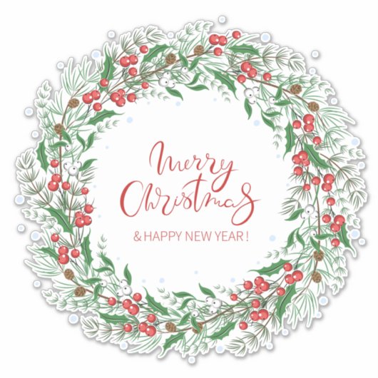 Sticker Wreath de Noël (Devant)