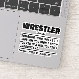 Sticker Wrestler Noun Définition Wrestler Lover Amusant
