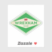 Sticker Wrexham Wales Vintage (Feuille)
