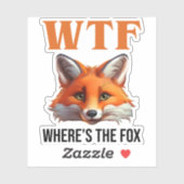 Sticker WTF - Où est le Fox (Feuille)