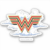 Sticker WW84 | Retro Comic Wonder Woman Logo Motif Cloud (Devant)
