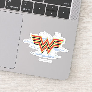 Sticker WW84   Retro Comic Wonder Woman Logo Motif Cloud