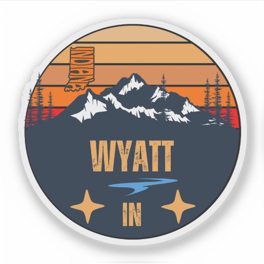 Sticker Wyatt, Indiana (Devant)