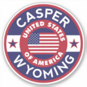 Sticker Wyoming, CASPER (Devant)