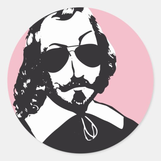 Sticker x20 Samuel Champlain Hipster bril (Voorkant)