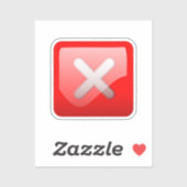 Sticker X rouge Incorrect (Feuille)