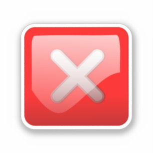 Sticker X rouge Incorrect