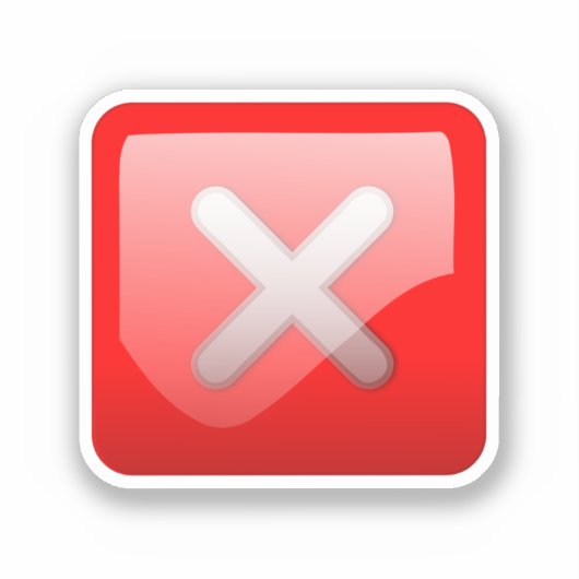 Sticker X rouge Incorrect (Recto)
