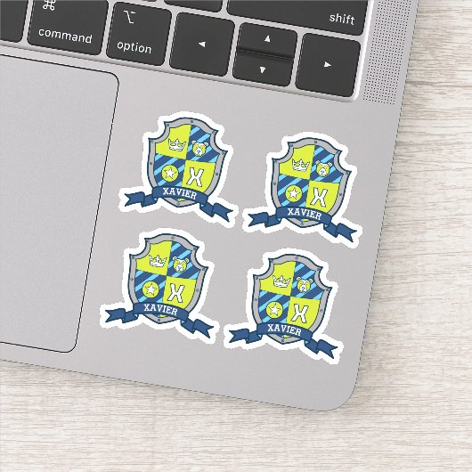 Sticker Xavier lettre initiale X nom personnalisé porte-cr (Détail)