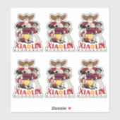 Sticker Xiaolin Showdown | 8"x 8"- Brillant Transparent (Feuille)