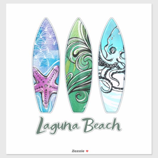 Sticker XL Laguna Beach Surfboards (Feuille)