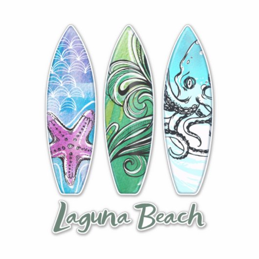 Sticker XL Laguna Beach Surfboards (Devant)