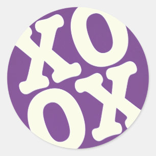 Sticker XOXO / Sceau d'enveloppe Pourpre
