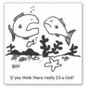 Sticker Y a-t-il une morue ? Dessin. (Devant)