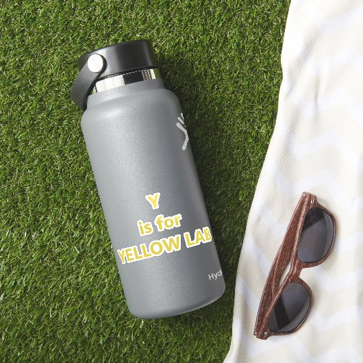 Sticker Y est pour Labrador jaune (HydroFlask Insitu)