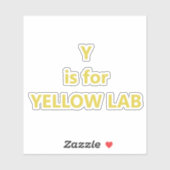 Sticker Y est pour Labrador jaune (Feuille)