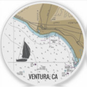 Sticker Yacht Ventura CA (Devant)