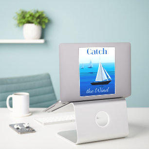 Sticker Yachts sous voile, attraper le vent