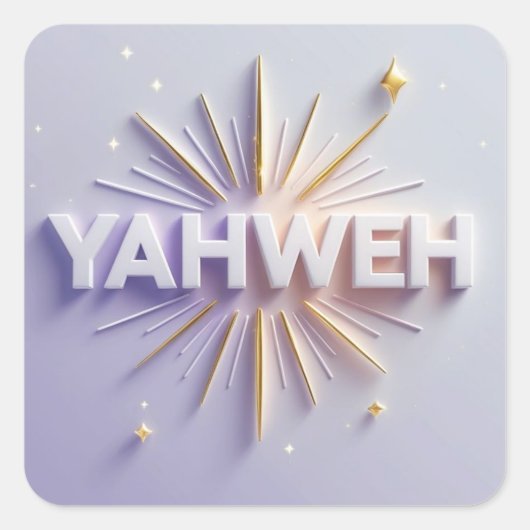 Sticker Yahweh - Christian Faith Decal Ai design (Devant)