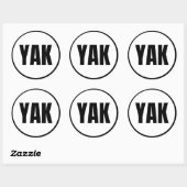 Sticker YAK - Yakutat Classic Round (Feuille)