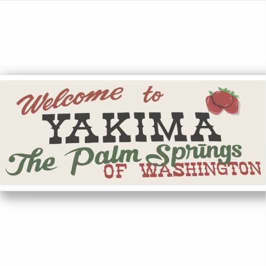 Sticker Yakima Washington (Devant)