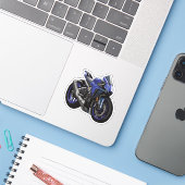 Sticker Yamaha R1 (Ordinateur portable avec iPhone)