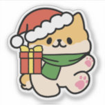 Sticker Yappy Howlidays - Jote Christmas Dog Cartoon<br><div class="desc">Fêtez la saison festive avec notre design "Yappy Howlidays" ! Parfait pour les t-shirts,  accessoires et déco maison. Idéal pour les amoureux de les chiens qui aiment répandre la joie des vacances. #ChristmasDog #HolidayVibes #FestiveDogArt #YappyHowlidays #CuteDogDesign #ChristmasGifts #HolidayDecor #PetLovers #WinterVibes #DogLovers #WinterDog #HolidayVibes #HolidayDog #HolidaySeason</div>