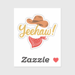Sticker Yeehaw Cowboy Cowgirl Western Country Rodeo