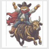 Sticker Yeehaw Kitty - Wild West Cat Cowboy Rodeo (Feuille)