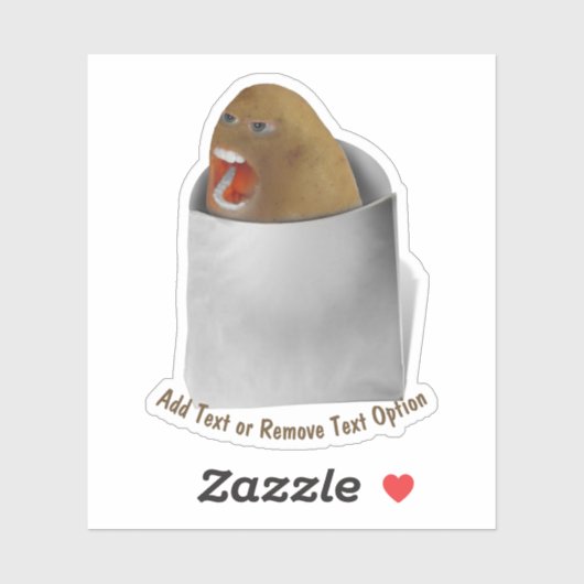 Sticker Yelling Potato (Feuille)