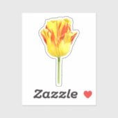Sticker Yellow and red tulip (Feuille)