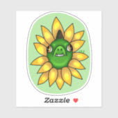 Sticker Yellow Daisy Dragon (Feuille)
