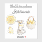 Sticker Yellow Fruit Lemons Make Lemonade (Feuille)