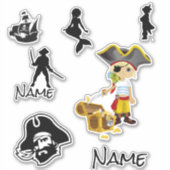 Sticker Yellow Gold Pirate Boy (Devant)