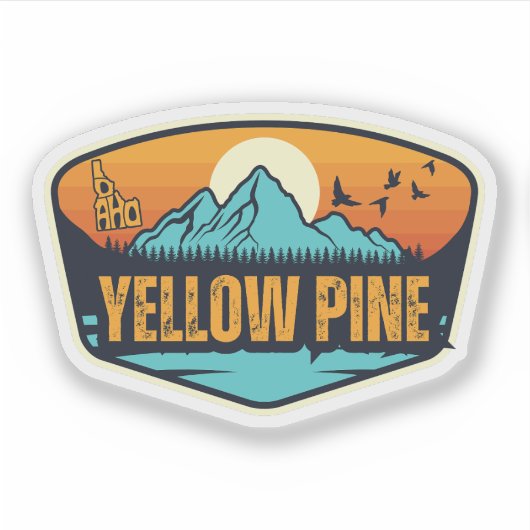 Sticker Yellow Pine, Idaho (Devant)