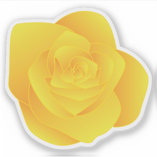 Sticker Yellow Rose (Devant)