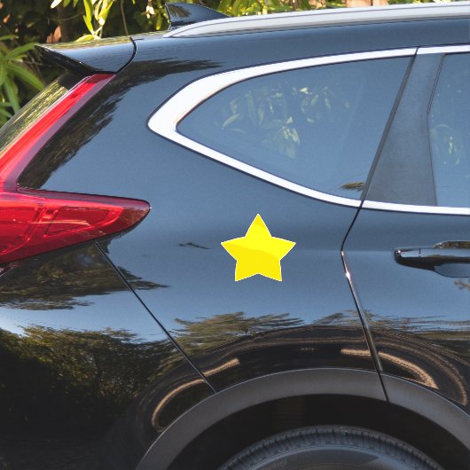 Sticker Yellow Star (Dos de voiture)