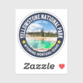 Sticker Yellowstone National Park Landscape (Feuille)