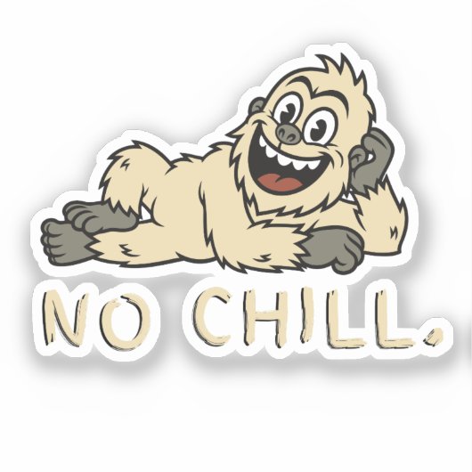 Sticker Yeti No Chill (Recto)