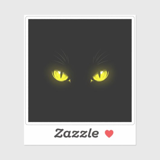 Sticker Yeux de chat brillants dans l'obscurité - Hallowee (Feuille)