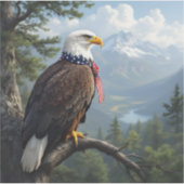 Sticker Yeux du ciel – Portrait carré d'aigle majestueux (Devant)